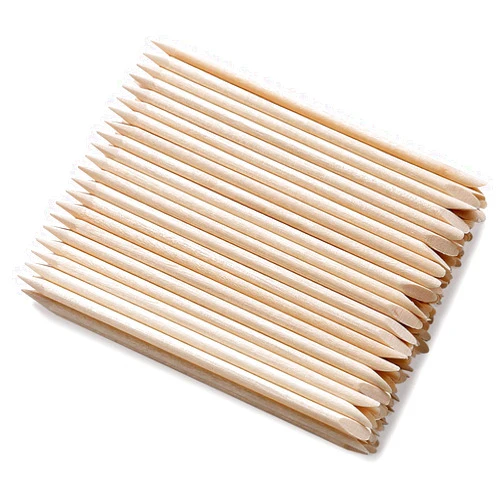 HOOMBOOM 100Pcs Orange Wood Sticks for Nails, HOOMBOOM Double Sided Cuticle Pusher Remover Nail Art Manicure Pedicure Tool for Manicure Pedicure