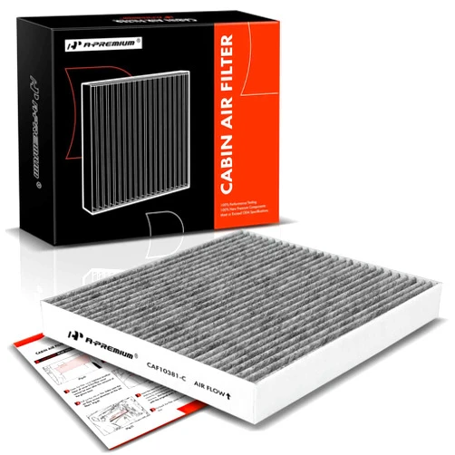 A-Premium Cabin Air Filter with Activated Carbon Compatible with Hyundai Sonata 2006-2008, Santa Fe 2007-2009, Azera 2006-2009 & Kia Optima 2006-2010, Magentis 2005-2010, Replace# 087903K000