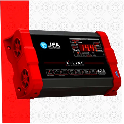 JFA Power Supply and Charger 40A X-Line Intelligent Ventilation Battery Charge System with Dynamic PWM Control Compact Design Maintains up to 2.000 WRMS of Sound Playing