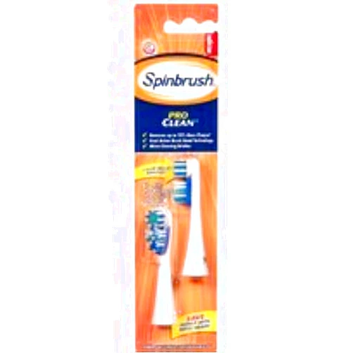 Arm & Hammer Spinbrush Pro Clean Medium Powered Toothbrush Replacement Heads (Pack of 2 Heads)