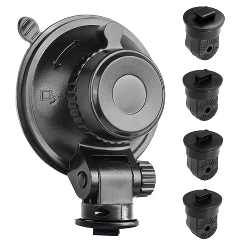 Sportway S504 Suction Cup Dash Cam Mount Holder (5th Gen) with 4pcs 360 Rotating Joints for Apeman Ssontong Biuone iZEEKER HaHoco and Most Other Car Dash Cameras