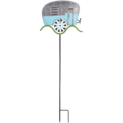 Sunset Vista Designs 93747 Travel Retro Camper Vintage RV Wind Spinner Garden Stake, Multicolor