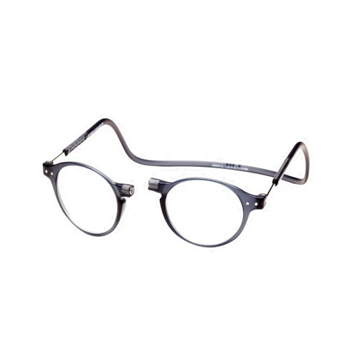 Clic Magnetic Reading Glasses Brooklyn in Grey +2.50