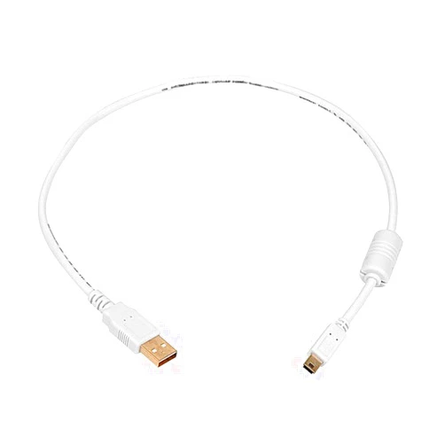 Monoprice USB-A to Mini-B 2.0 Cable - Male to Male, 5-Pin, 28/24AWG, Gold Plated, 28/24AWG, 1.5 Feet, White