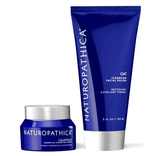 Naturopathica Calendula Essential Hydrating Cream and Oat Cleansing Facial Polish Bundle