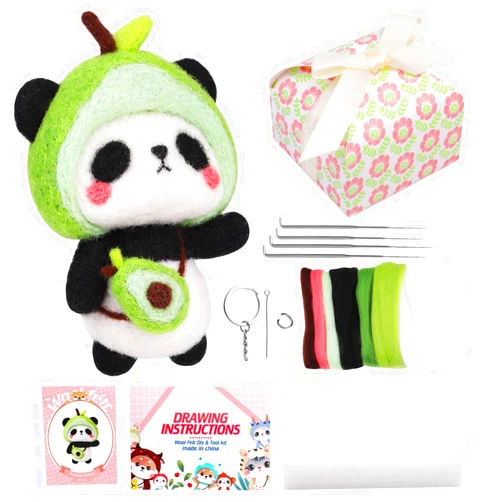 Fedmut Needle Felting Kit for Beginners,Felt Animals Kit Wool Needle Felting Starters Kits with Felting Wool,Felting Needles,Instructions Supplies for DIY Crafts