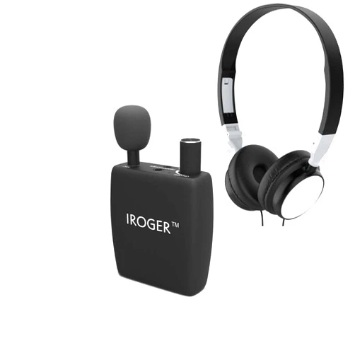 IROGER Hearing Amplifier Rechargeable Hearing Device with Standard Headphone Personal Sound Amplifier PSAP for Ears,Seniors,Directional Microphone