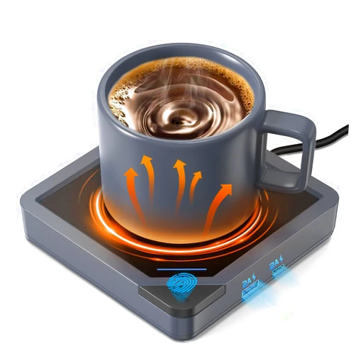 LUMINOUS MUG WARMER Coffee Mug Warmer Cup Warmer: Coffee Warmer for Desk Candle Warmer Plate Coffee Warmer Smart Mug Heated Mug As USB Charger Wax Warmer for Coffee, Tea, Milk, Hot Chocolate, Beverage (no Mug)