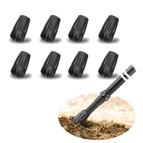 TREKOLOGY Trekking Pole Tips - Walking Sticks Replacement Tip Protectors - 11mm Hole Diameter - Fit Most Standard Hiking Poles