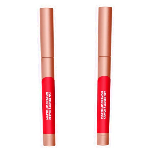 L’Oréal Paris Pack of 2 L'Oreal Paris Infallible Matte Lip Crayon, Little Chili # 505