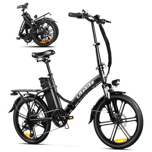 Likebike Sunny Folding Electric Bike for Adults, Max 25Miles Range(Pedal Assist) &540W Peak Motor with 20