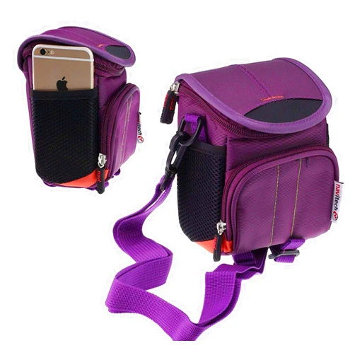 Navitech Purple Camera Shoulder Bag Compatible with Actinow 2.7K Digital Camera