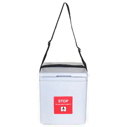 FAIRBIZPS 4 Ice Pack Vaccine Storage Carrier Box Portable CFC- Free Polyurethane Controller Vaccine Storage Box with Integral, Hinged Lid & Stopper (1.67 LTR.) (Grey)