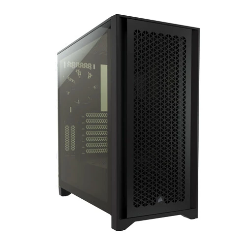 CORSAIR 4000D AIRFLOW Tempered Glass Mid-Tower ATX Case - High-Airflow - Cable Management System - Spacious Interior - Two Included 120 mm Fans - Black