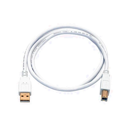 Monoprice USB Type-A to USB Type-B 2.0 Cable - Gold Plated, 28/24AWG, 3 Feet, White
