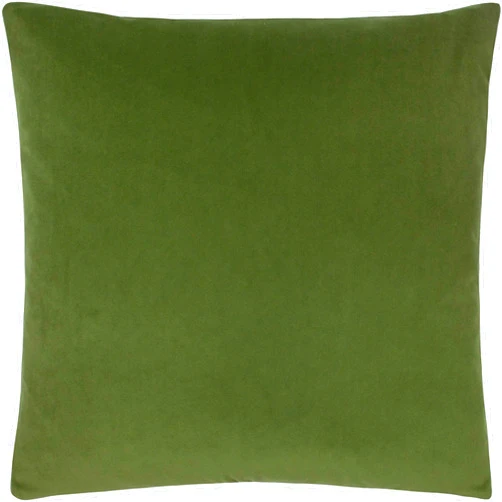 Paoletti Evans Lichfield Sunningdale Velvet Throw Pillow Cover (50cm x 50cm) (Olive)