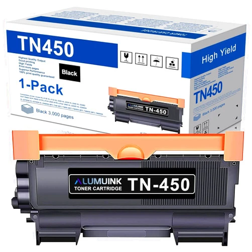 ALUMUINK TN450 Toner Replacement for Brother TN450 TN-450 to Use with MFC-7360N HL-2240 HL-2240D HL-2242D HL-2250DN HL-2270DW HL-2280DW MFC-7360DN MFC-7860DW Printer (Black,1 Pack)