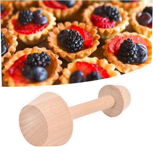 BuyWeek Wooden Tart Tamper, Double Side Pie Pastry Dough Tamper Composite Wood DIY Cake Pastry Tools for Egg Tart