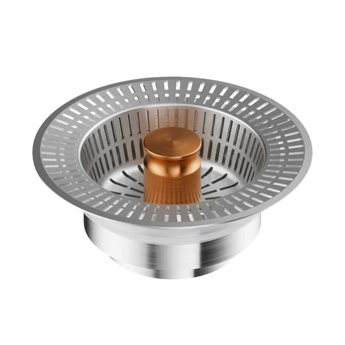 FAPEND Sink Drain Strainer - Sink Stopper Kitchen Drain, 3 in 1 Kitchen Sink Drain Strainer with Anti-Clogging Basket, Kitchen Gadgets Clearance Sink Accessories, Fit US Standard Sink Hole, Silver