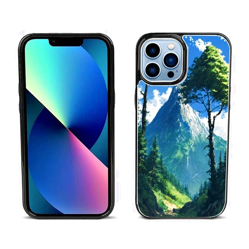 DeweiDirect Premium Wallet Case for iPhone 14 Pro Max Mountain-BT30 - Stylish and Protective Phone Holder with Card Slots and Money Pocket