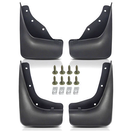 YHTAUTO Set of 4 Mud Flaps Splash Guards Accessories Replacement for Lincoln MKC 2015-2017 Sport Utility 4-Door, Front and Rear LH RH, Black