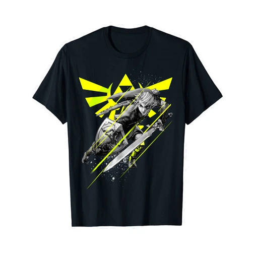 Nintendo Legend of Zelda Link Neon Green Crest T-Shirt