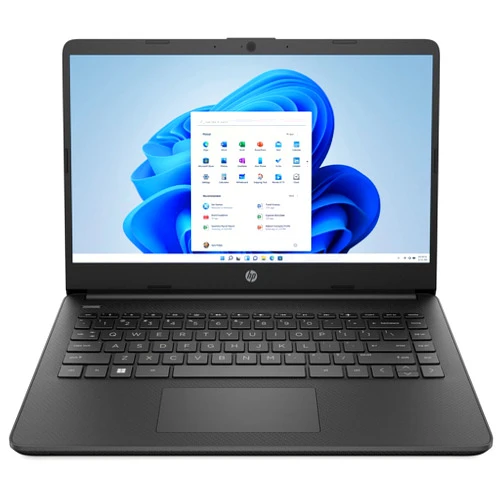 HP 14-fq1003cl Laptop 14 Inch Touchscreen 8GB DDR4 RAM 256GB SSD AMD Ryzen 3 5300U Radeon Graphics 720p HD Camera Webcam SD Card Reader USB-C HDMI Windows 11 Home S, Jet Black Notebook (Renewed)
