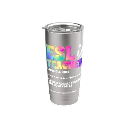 Multilingual Teacher Linguist School Teaching Esl Teacher Normal Teacher ESOL Multilingual English Teacher Stainless Steel Insulated Tumbler