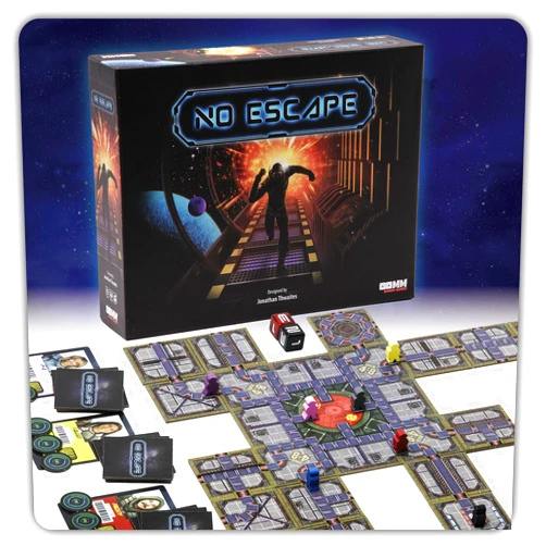 OOMM Games No Escape Board Game - Strategy Board Games for Adults, Family Games, Party Games. Unique Strategic Space Sabotage Traitor Maze Game with Tiles - Fun for Kids, Teenagers, Adults. 2 to 8 Players.