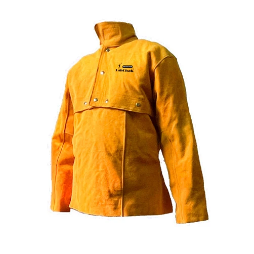 LahChak Leather Welding Jacket, Heavy Duty Welding Apron with Sleeve, Heat & Flame-Resistant Jacket, Work Shop Jacket, Can be Split