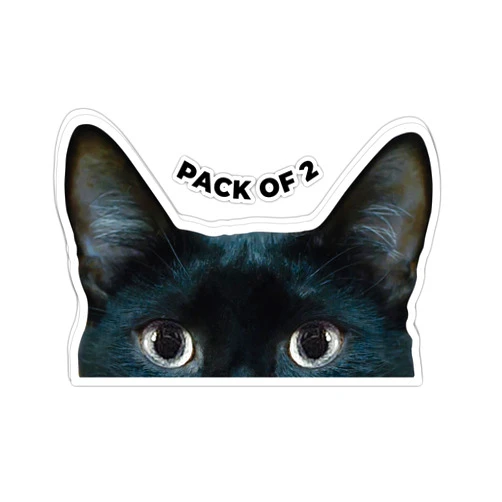IMPERIAL VIBES| Peeking Cute Black Cat Kitty Car Vinyl Decal for Car Truck Van SUV Window Wall Cup Laptop, Waterproof Vinyl Window Bumper Sticker| 3 Inches appx - Imp 121