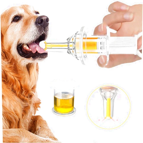 YIBIKEHO Pet Liquid Feeding Kit Pet Feeding Syringe Soft Tip, Cat Dog Syringe Bottles for Pet Feeding,Pet Medical Feeding Dispenser Tool (White)