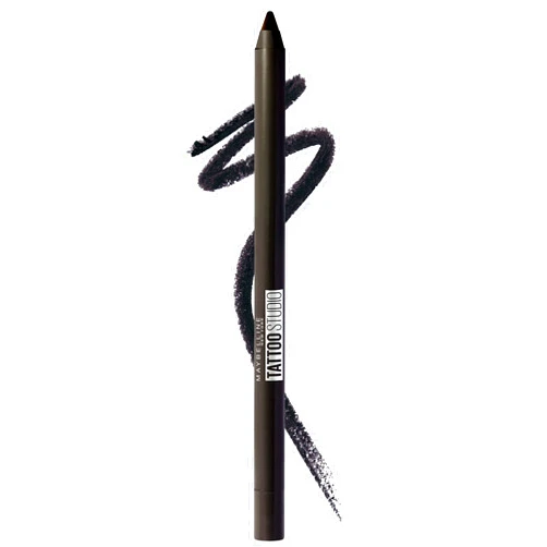 Maybelline TattooStudio Long-Lasting Sharpenable Eyeliner Pencil, Glide on Smooth Gel Pigments with 36 Hour Wear, Waterproof, Deep Onyx, 1 Count