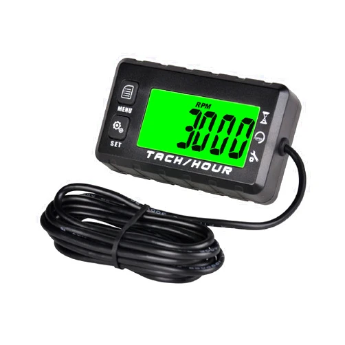 Runleader Digital Self Powered Hour Meter Tachometer,Maintenance Reminder,Alert RPM Reminder,User shutdown,Waterproof,Use for ZTR Lawn Mower Generator Marine ATV Motor and Gas Powered Equipment