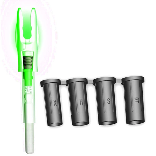 CosiComu 6PCS G Lighted Nocks for Arrows with .165 .204 .233 .244 .246 Inside Diameter with X, H, S, GT Bushings LED light up knocks