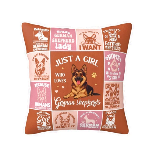 Skizbcw German Shepherd Gifts for Women, Gifts for German Shepherd Owners/Lovers, German Shepherd Decor, German Shepherd Mom/Owner Gifts Throw Pillow Cover 18