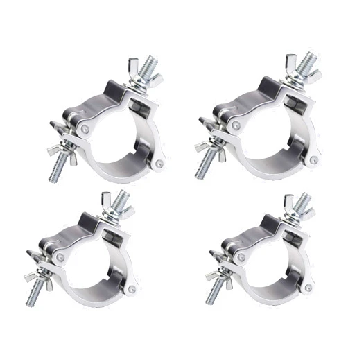 DragonX 4 Pack Heavy Duty 220 lb O-Clamp - Versatile 2 Inch Lighting Truss and DJ Light Clamp for Stage and Studio
