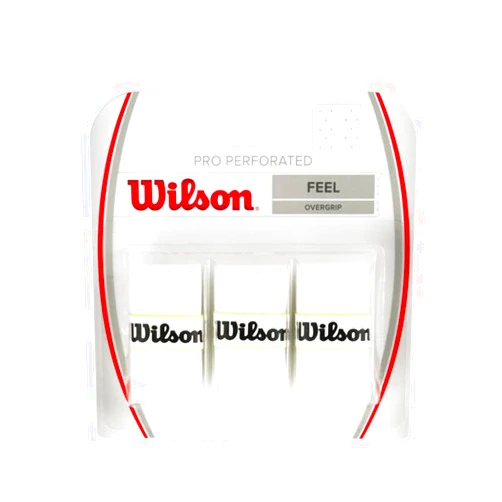 WILSON Perforated Pro Tennis Racquets Over Grip, White