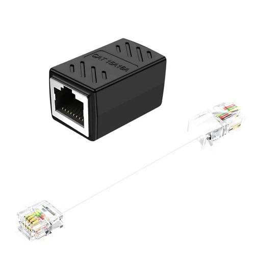 moeverEX RJ11 to RJ45 Adapter Phone Jack to Ethernet Cable Adapter, RJ45 8P8C Female to RJ11 6P4C Male for Landline Telephone Service