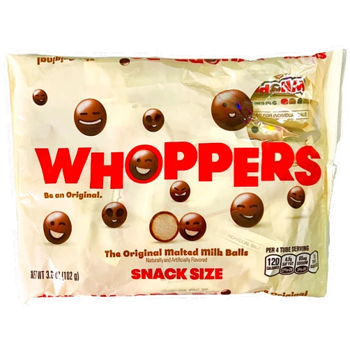 Generic Whoppers Snack Size, The Original Malted Milk Balls, Chocolate Candy