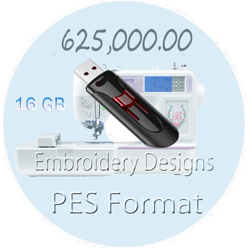 Custom Embroidery Embroidery Designs 550,000 PES Format Characters Embroidery Designs for Brother Machine PES Format On USB Memory