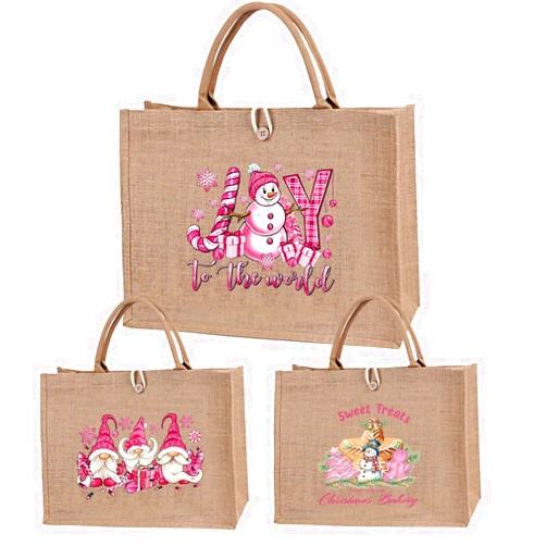 WADAINIS Christmas Gift Bags Reusable Large Weaving Beach Travel Tote Straw Bag for Women
