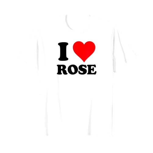 Named Custom Novelty Given Name Valentines Merch I Heart Rose First Name I Love Personalized Stuff T-Shirt