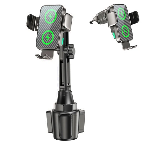 GuMosh Dual Coil 15W Cup Phone Holder Mount,Wireless Car Charger Auto-Clamping Fast Charging Vent Phone Holders for Your Car for iPhone 17/17Pro/17Pro Max/16/15/14/13,Samsung Flip S25 S24 S23 S22 Ultra