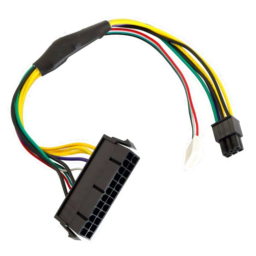 Longdex 30cm/11.8 Inch 24-Pin to 6-Pin 18AWG ATX PSU Power Supply Adapter Cable for HP Z230 Z220 SFF Motherboards