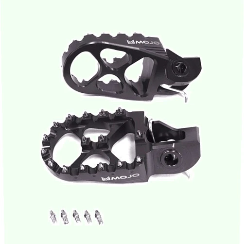 MojoMotoSport Footpegs Black Anodized For Husqvarna - CNC Billet 7075 Aluminum | MOJO-HUS-FP2-BLK