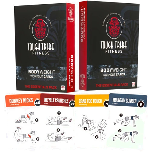 Tough Tribe Fitness The Ultimate Fitness Deck: 60 Bodyweight Workout Cards, Color-Coded by Muscle Group, Tailored for All Levels - Beginners to Experts