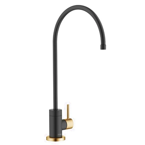 KRAUS Purita™ Single Handle Drinking Water Filter Faucet for Reverse Osmosis or Water Filtration System in Brushed Brass/Matte Black, FF-100BBMB