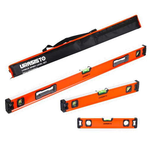 URASISTO 3-Piece Spirit Level Set, 12