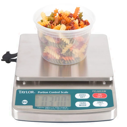 Taylor TE10SSW 10 lb. Waterproof Digital Portion Control Scale